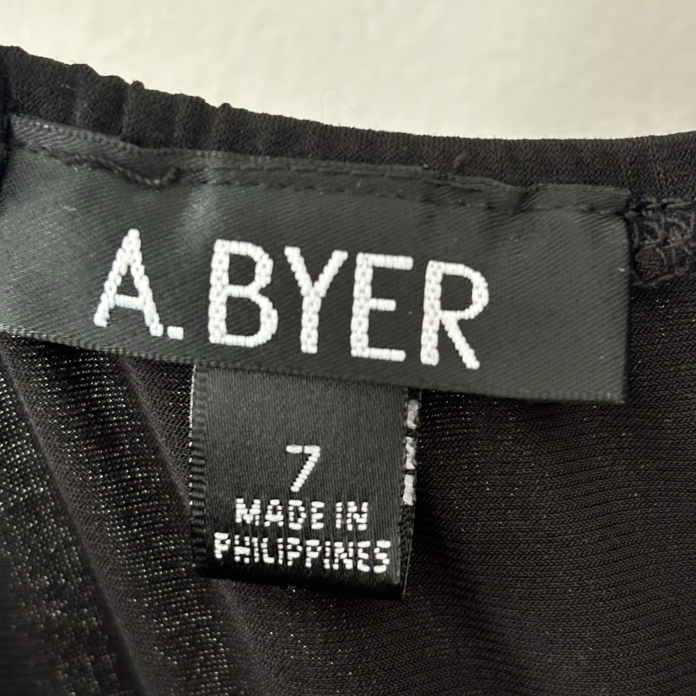 Y2K A Beyer Babydoll Dress 7 Black Purple Fit Flare Tie Back Whimsy Retro Fairy - Picture 7 of 7